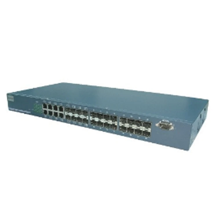 24 Port Gigabit SFP għadd għoli ta 'swiċċ tal-fibra tal-port
